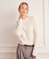 Saddle Cashmere Crewneck Sweater