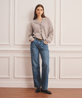 Luxe Cashmere V-Neck Bomber Cardigan