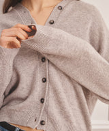 Luxe Cashmere V-Neck Bomber Cardigan