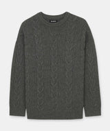Luxe Cashmere Cable Crewneck