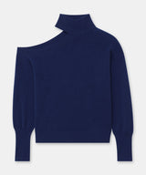 Cashmere Shoulder Cut Out Turtleneck