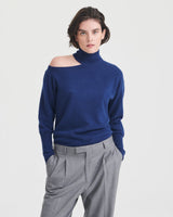 Cashmere Shoulder Cut Out Turtleneck
