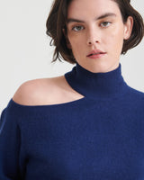 Cashmere Shoulder Cut Out Turtleneck
