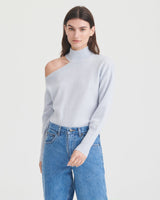 Cashmere Shoulder Cut Out Turtleneck