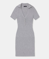 Silk Cashmere Polo Mini Dress