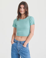Wool Silk Reversible Twist Top