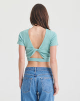 Wool Silk Reversible Twist Top