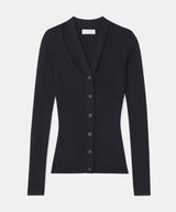 Ribbed Cut Out Cardigan