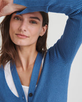 Ribbed Cut Out Cardigan