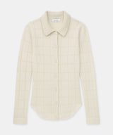 Novelty Cashmere Crochet Inspired Button Up