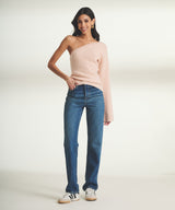 Cashmere Ribbed Asymmetrical Top