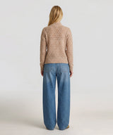 Lightweight Cashmere Pointelle Turtleneck Sweater
