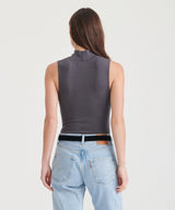 Modal Cashmere Sleeveless Mockneck Bodysuit