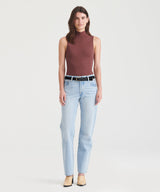 Modal Cashmere Sleeveless Mockneck Bodysuit