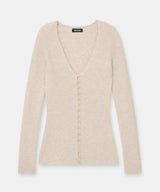 Signature Cashmere Button-Loop Cardigan