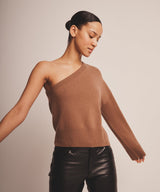 Signature Cashmere One Shoulder Sweater