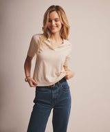 Super Fine Cashmere Short Sleeve Polo