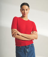 Lightweight Cashmere Short Sleeve Sweater
