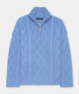 Super Luxe Cashmino Cable Quarter Zip