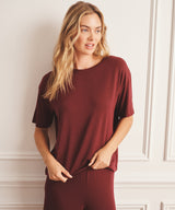 Breathable Short Sleeve Sleep Top