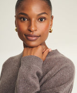 Signature Cashmere Crewneck Sweater with Pintucks