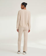 Signature Cashmere Crewneck Sweater with Pintucks