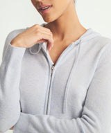 Signature Cashmere Cropped Zip Up Hoodie