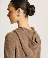 Signature Cashmere Cropped Zip Up Hoodie