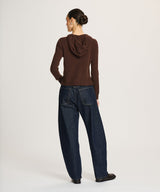 Signature Cashmere Cropped Zip Up Hoodie