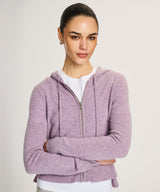 Signature Cashmere Cropped Zip Up Hoodie