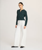Signature Cashmere Cropped Zip Up Hoodie