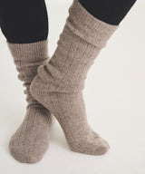 Signature Cashmere Ribbed Socks