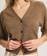 Signature Cashmere Three-Quarter Sleeve Cardigan