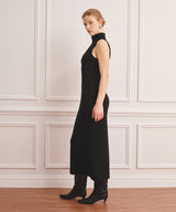 Super Fine Cashmere Sleeveless Turtleneck Dress