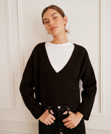 Super Luxe Cashmere Crossover Sweater
