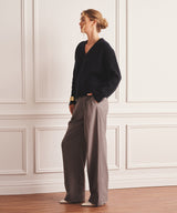Luxe Cashmere Fisherman V-Neck Sweater