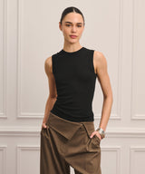 Super Fine Cashmere High Neck Tank