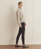 Super Luxe Cashmere Color Plaited High Neck Henley