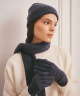 Signature Cashmere Ribbed Beanie