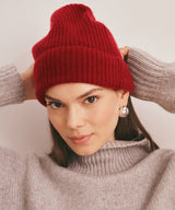 Signature Cashmere Ribbed Beanie
