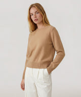 Cashmere Long Sleeve Cropped Pullover