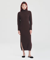 Signature Cashmere Turtleneck Dress with Slits