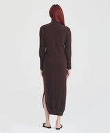 Signature Cashmere Turtleneck Dress with Slits