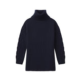 Cable Knit Sleeve Turtleneck