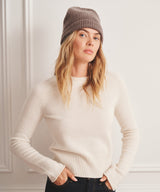 Signature Cashmere Ribbed Beanie