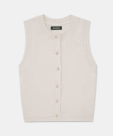 Cotton Sleeveless Cardigan